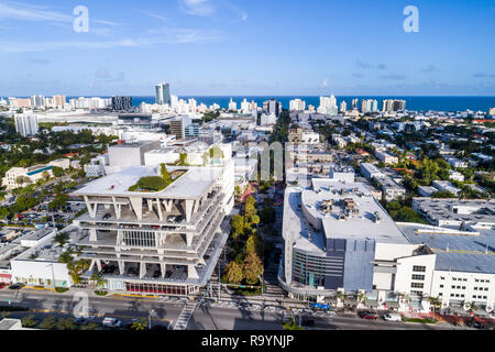 Miami Beach Florida, Alton Road, Lincoln Road Fußgängerzone, LAZ Parkhaus 1111, Lincoln Kino Regal Cinemas South Beach 18 & IMAX, Luftlinie o Stockfoto