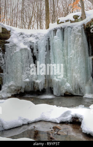 Dundee fällt im Winter, Ohio Stockfoto