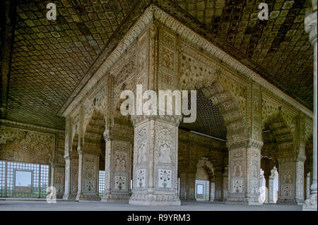 08-Jun-2004 Diwan-e-Khas, oder Halle von Privataudienzen Red Fort Komplex, ein UNESCO-Weltkulturerbe, Delhi, Indien Stockfoto