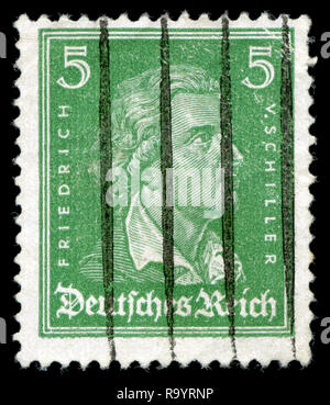 Briefmarken aus dem Deutschen Reich in der berühmten Deutschen Serie 1926 ausgestellt Stockfoto