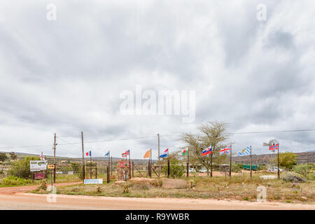 Cederberge, SÜDAFRIKA, 27. AUGUST 2018: Travellers Rest Restaurant an der Straße R364 in der Nähe der Cederberge Clanwilliam in den Bergen der Western Cape Prov Stockfoto