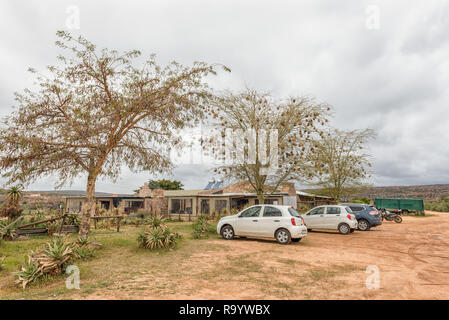 Cederberge, SÜDAFRIKA, 27. AUGUST 2018: Travellers Rest Restaurant an der Straße R364 in der Nähe der Cederberge Clanwilliam in den Bergen der Western Cape Prov Stockfoto