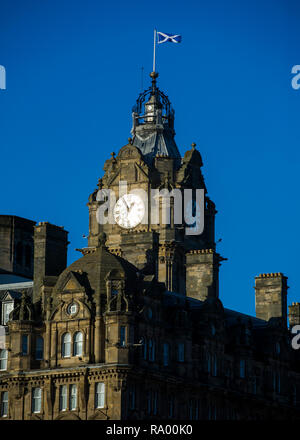 Das Balmoral Hotel Clock Tower, Edinburgh, Sotland. Stockfoto