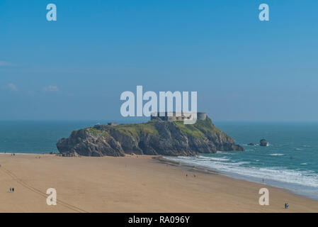 Blick auf die Straße Stadt Tenby. Bitte Quelle: Phillip Roberts Stockfoto