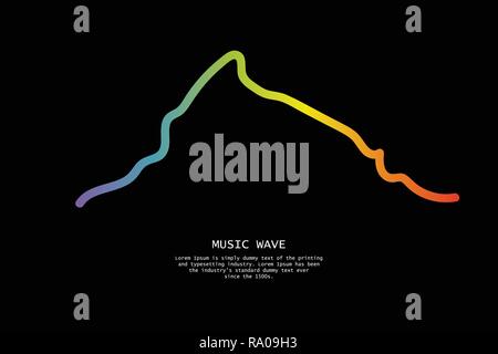 Puls Music Player. Audio bunte Welle logo Stock Vektor