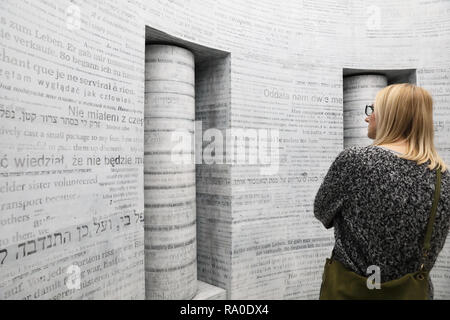 Oskar Schindlers Fabrik Museum, erzählt die düstere Geschichte der Jüdischen Kriegserfahrungen unter der NS-Besatzung in WW 11, in Krakau, Polen Stockfoto