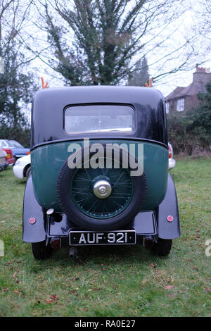 Dezember 2018 - Austin Seven in Redhill Oldtimer Treffen Stockfoto