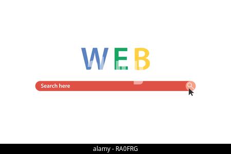 Bunte Web Suche Stock Vektor