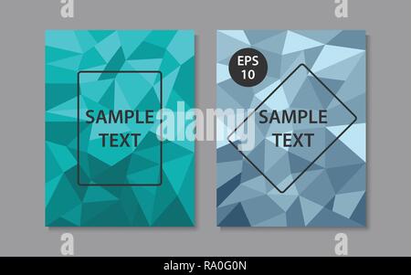 Poly Porträts Buch für Design, Broschüre, Zeitschrift, Plakat, Flyer, Banner, website Stock Vektor