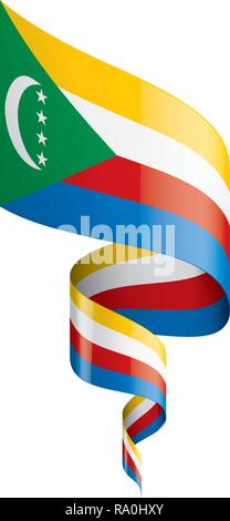 Komoren Flagge, Vector Illustration auf weißem Hintergrund Stock Vektor