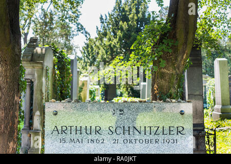 Grabstätte des österreichischen Schriftstellers Arthur Schnitzler Stockfoto