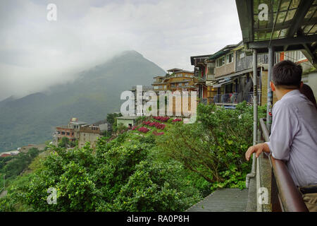 Jiufen, Taiwan - November 21, 2018: Szenische von Jiufen Dorf. Dieser Ort ist ein Reiseziel in Ruifang Bezirk, Taiwan. Stockfoto