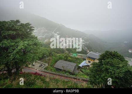 Jiufen, Taiwan - November 21, 2018: Szenische von Jiufen Dorf. Dieser Ort ist ein Reiseziel in Ruifang Bezirk, Taiwan. Stockfoto