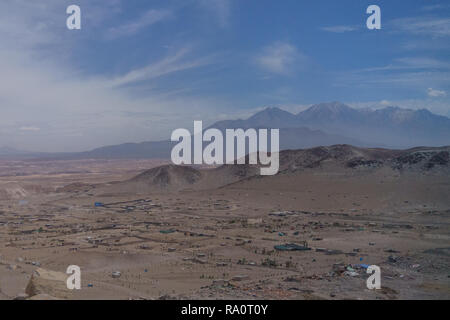 Blick auf die Atacama Wüste in Peru Stockfoto