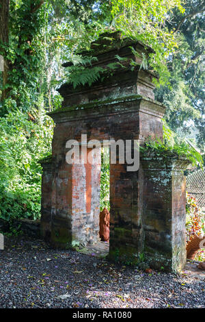 Hier sehen Sie die alten bewachsenen Stein Bogen mitten im Dschungel als Teil eines riesigen ruiniert Portugal fort. Stockfoto