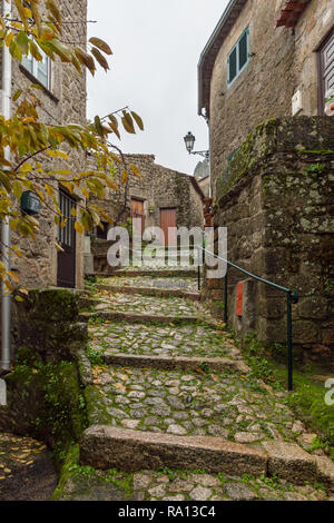 Alte Straße im Dorf Monsanto, Portugal Stockfoto