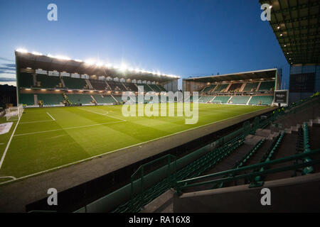 Edinburgh, Schottland, Großbritannien. 29. Dezember, 2018. Hibernian v Herzen, Ladbrokes Scottish Premier League, Fußball, Ostern, Edinburgh, Großbritannien - 29 Dez 2018; einen Überblick über Ostern Straße Credit: Scottish Borders, Medien/Alamy leben Nachrichten Stockfoto