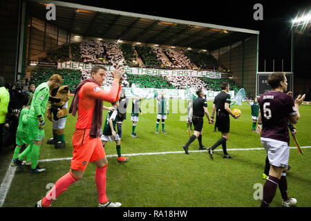 Edinburgh, Schottland, Großbritannien. 29. Dezember, 2018. Hibernian v Herzen, Ladbrokes Scottish Premier League, Fußball, Ostern, Edinburgh, Großbritannien - 29 Dez 2018; einen Überblick über Ostern Straße als das Team aus Credit: Scottish Borders, Medien/Alamy leben Nachrichten Stockfoto
