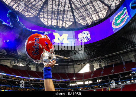 Atlanta, GA, USA. 29 Dez, 2018. Florida Gators gewinnen das Küken-fil-ein Pfirsich-schüssel bei Mercedes-Benz-Stadion in Atlanta, GA. (Scott Kinser/Cal Sport Media) Credit: Csm/Alamy leben Nachrichten Stockfoto