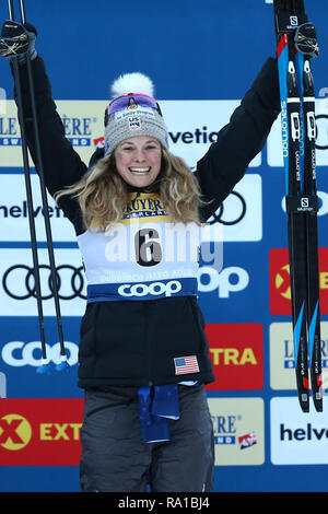 Toblach, Südtirol, Italien. 29 Dez, 2018. FIS Langlauf Weltcup der Frauen Sprint; Jessica Diggins (USA) Credit: Aktion plus Sport/Alamy leben Nachrichten Stockfoto