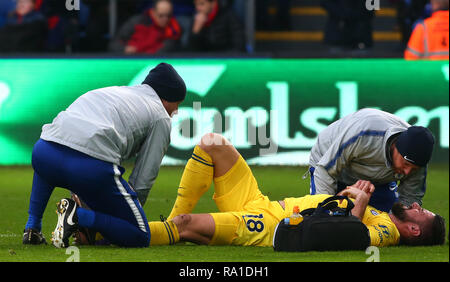 London, Großbritannien. 30. Dezember 2018. Chelseas Olivier Giroud während der Premier League zwischen Crystal Palace und Chelsea an Selhurst Park Stadium, London, England am 30. Dez 2018. Kredit Aktion Foto Sport FA Premier League und der Football League Bilder unterliegen dem DataCo Lizenz. Redaktionelle Verwendung nur. Kein Print Sales. Keine persönlichen Gebrauch. Credit: Aktion Foto Sport/Alamy leben Nachrichten Stockfoto