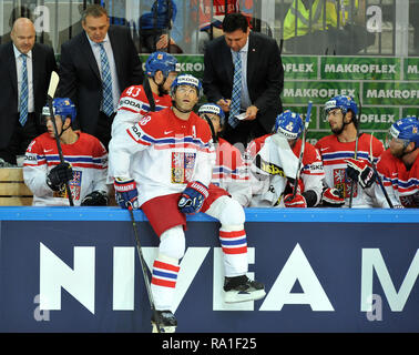 Mai 10, 2015 - Prag, Tschechische Republik - der Eishockey-WM 2015, am 10. Mai 2015, im, Prag, Tschechien. Deutschland gegen Tschechien, 2:4. Jaromir Jagr aus Tschechien..... *** Local Caption *** Jaromir Jagr der Tschechischen während der 2015 IIHF Eishockey WM Match zwischen Deutschland vs Tschechien in der O2 Arena in Prag, Tschechische Republik, 10. Mai 2015. (Bild: © Slavek Ruta/ZUMA Draht) Stockfoto