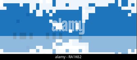 Überblick Willkommen in Italien die Skyline der Stadt mit blauen Gebäude und Reflexionen. Berühmte Sehenswürdigkeiten in Italien. Vector Illustration. Reise und Tourismus Konzept Stock Vektor