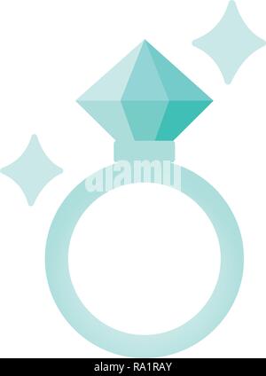 Diamond Ring. Hand gezeichnet Abbildung: Diamond Ring. Erstellt in Illustrator mit Holzkohle Bürste Stock Vektor