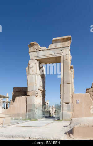 Tor der Halle von 100 Spalten, Persepolis, Iran Stockfoto