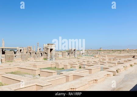 Blick auf die Treasury, Persepolis, Iran Stockfoto