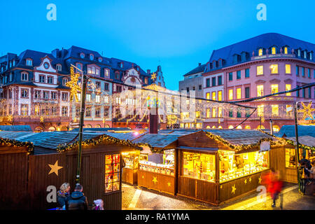 Weihnachtsmarkt, Mainz, Deutschland Stockfoto