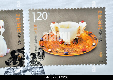 CHINA - ca. 2012: Briefmarken in China gedruckt zeigt 2012-21 Hetian Jadecirca 2012. Stockfoto