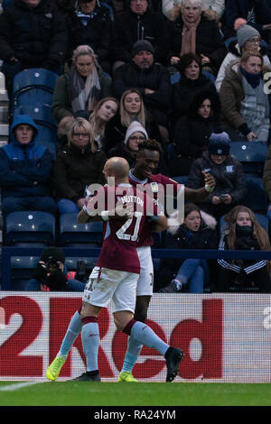 Aston Villa Tammy Abraham feiert zählen seine Seiten erstes Ziel 29 Dezember 2018 Deepdale, Preston, England; Sky Bet Meisterschaft, Preston North End vs Aston Villa; Credit: Terry Donnelly/News Bilder der Englischen Football League Bilder unterliegen DataCo Lizenz Stockfoto