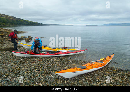 Kajak um die Insel Bute, Firth of Clyde, Argyll and Bute, Schottland Stockfoto