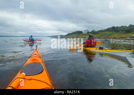 Kajak um die Insel Bute, Firth of Clyde, Argyll and Bute, Schottland Stockfoto