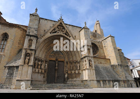 Kirche Santa Maria la Mayor, Morella, Castellon, Comunidad Valencia, Spanien Stockfoto