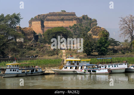 Mingun Pagode, Mandalay, Myanmar Stockfoto