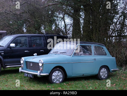 Dezember 2018 - Austin A40 Classic Car an der Redhill Oldtimer Treffen Stockfoto