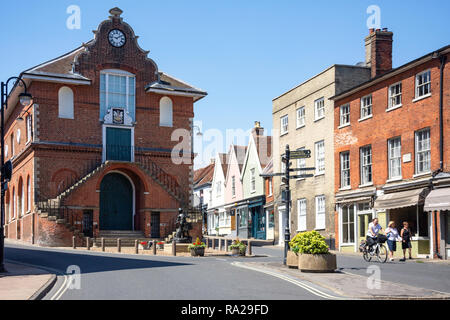 Shire Hall, Market Hill, Woodbridge, Suffolk, England, Vereinigtes Königreich Stockfoto