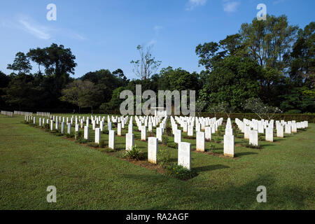 Taiping, Malaysia - 22 Jun, 2018: Die taiping War Cemetery, Taiping, Malaysia - Der Friedhof wurde geschaffen, um die Gräber von WWII Battlefield in Ma zu erhalten Stockfoto