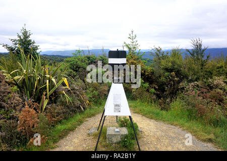 Dreieckige Station Hoffnung Sattel Lookout in der Nähe von Nelson, Neuseeland Stockfoto