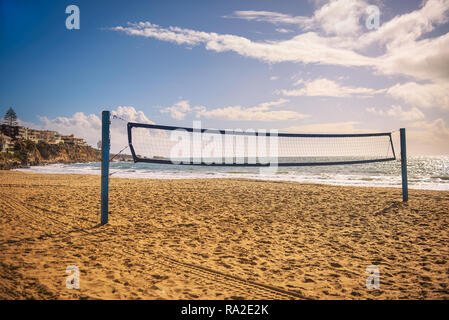 Beach Volleyball net auf der Corona Del Mar State Beach in der Nähe von Los Angeles Stockfoto