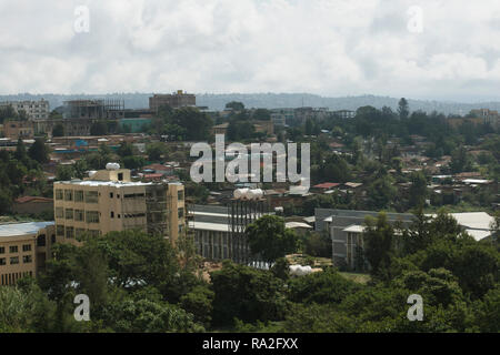 Harar, Harerge/Äthiopien - 02.Mai 2017: Im modernen Teil der Stadt Harar in Äthiopien. Stockfoto