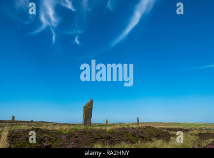 Der Ring von Brodgar, eine neolithische Monument und Teil der Orkney neolithischen Welterbe auf den Orkney Inseln von Schottland Stockfoto