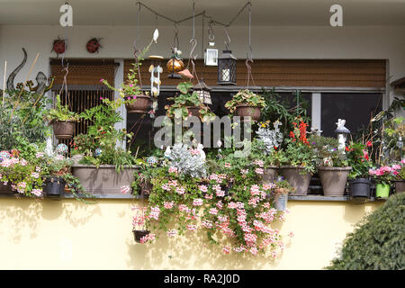 Dekorative Balkon Garten. Stockfoto