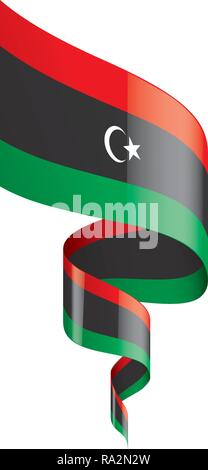 Libyen Flagge, Vector Illustration auf weißem Hintergrund Stock Vektor