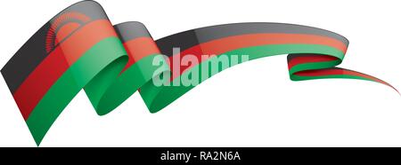 Malawi Fahne, Vector Illustration auf weißem Hintergrund Stock Vektor