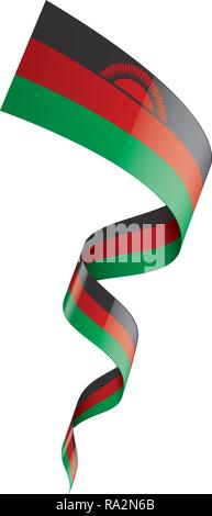 Malawi Fahne, Vector Illustration auf weißem Hintergrund Stock Vektor