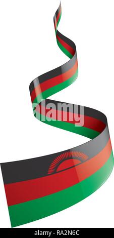 Malawi Fahne, Vector Illustration auf weißem Hintergrund Stock Vektor