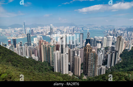 Hong Kong vom Gipfel Stockfoto